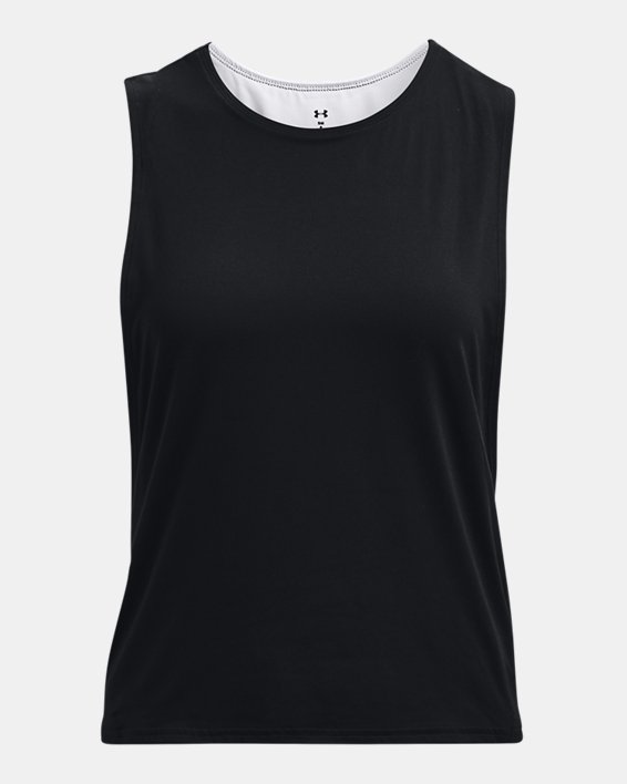 Camiseta sin mangas UA HydraFuse 2-in-1 para mujer, Black, pdpMainDesktop image number 4